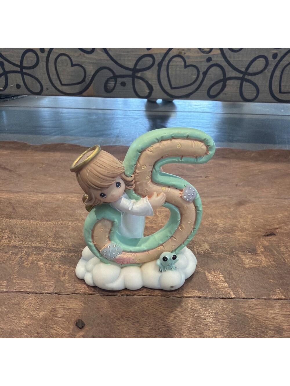 Precious Moments Angel Number 5 Figurine 2003 Birthday Age Five Enesco